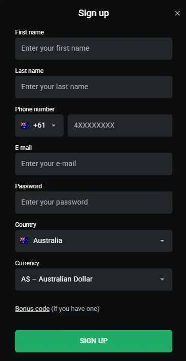 LEON Casino Australia Registration